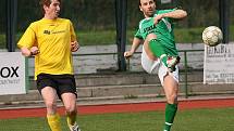 Fotbalové utkání A skupiny oblastní I. B třídy / FK Slavoj Český Krumlov B - SK Lhenice 2:2 (0:2).