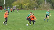 Oblastní I.A třída mladších žáků (skupina A) - 7. kolo: FK Spartak Kaplice (oranžové dresy) - SK Dobrá Voda B / Jiskra Třeboň B 7:0 (2:0),