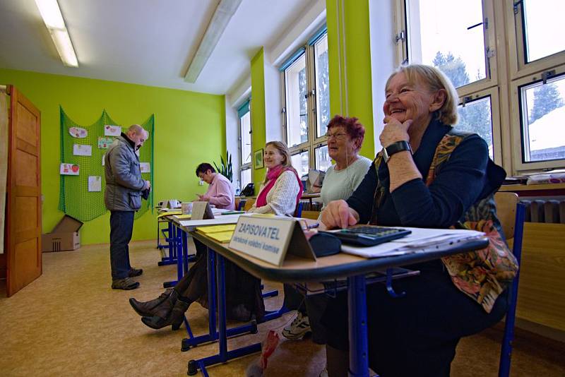 Druhé kolo prezidentských voleb 2018 ve Vyšším Brodě.