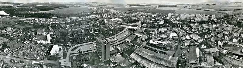 Panorama Velešína v roce 1987