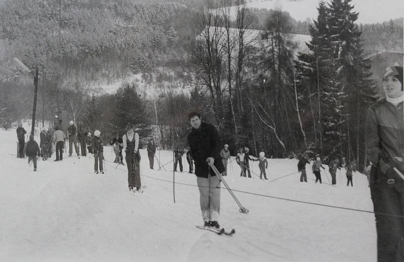 70. a 80. léta v lipenském lyžařském areálu na Kramolíně.