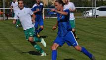 Ondrášovka KP – 1. kolo: SK Jankov (bílé dresy) – FK Slavoj Český Krumlov 1:2 (0:1).