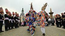 Benešovský masopust na budějovickém náměstí.