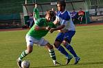 Ondrášovka KP muži – 6. kolo: FK Slavoj Český Krumlov (zelené dresy) – TJ Hluboká nad Vltavou 2:0 (2:0).