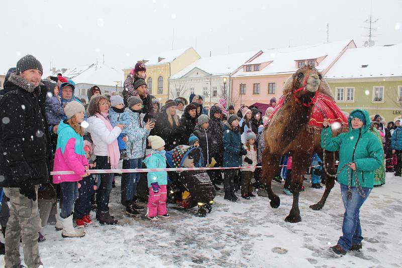 Tři králové se všemi tříkrálovými koledníky v sobotu zahájili charitativní sbírku v Kaplici a okolních obcích a osadách.