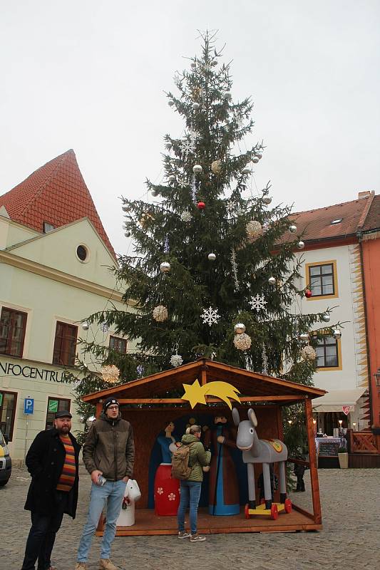 Vánoční strom v Českém Krumlově.