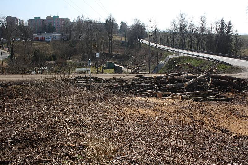 Křižovatka u Velešína porostu dřevin zbavená a výsadba stromořadí na Holkově u Koňské dráhy.