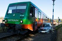 Nehoda se stala v neděli na železničním přejezdu v Kájově.
