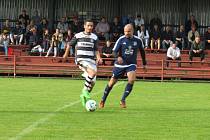 Oblastní I.B třída (skupina A) - 4. kolo (3. hrané): FK Spartak Kaplice (černobílé dresy) - FK Dolní Dvořiště 4:0 (2:0).