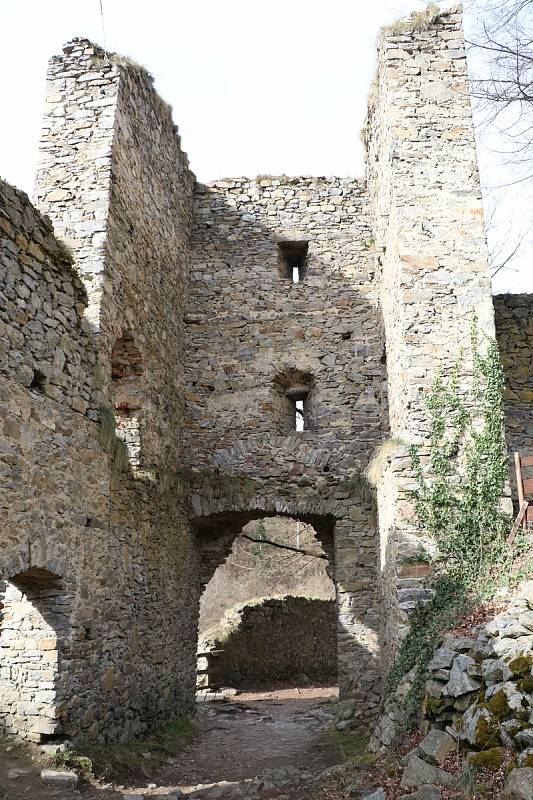 Zřícenina hradu Dívčí Kámen leží v nadmořské výšce 47O metr. Hrad byl založen roku 1349 Rožmberky a rozprostírá se na skalnatém ostrohu Křemežského potoka a řeky Vltavy.