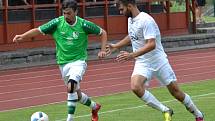 Fortuna Divize A – 29. kolo: FK Slavoj Český Krumlov (zelené dresy) – FC Viktoria Mariánské Lázně 1:1 (0:0) na penalty 4:5.