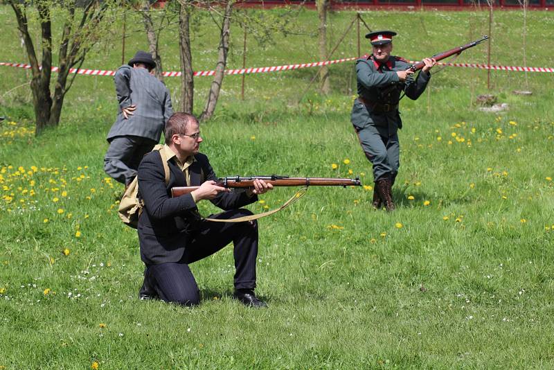 Bitva v Českém Krumlově na konci války.