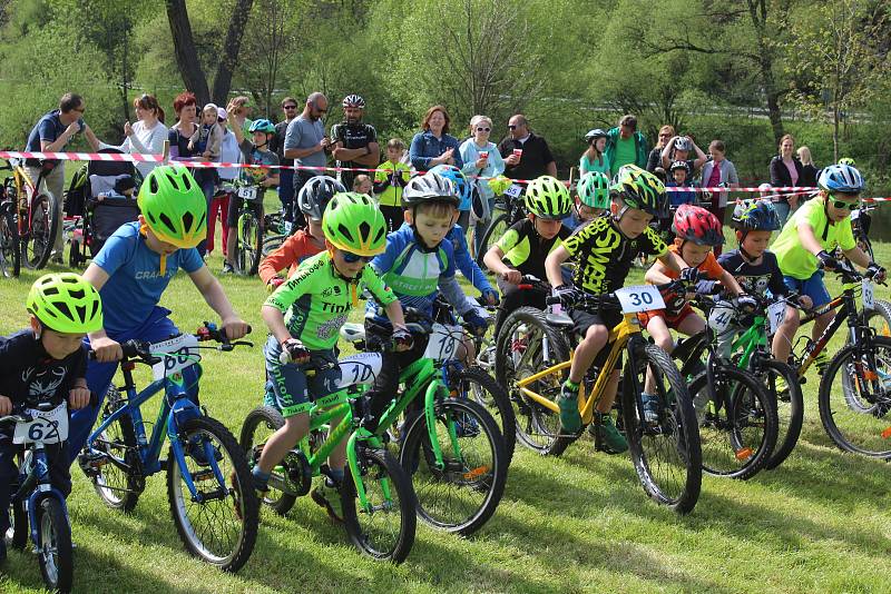 Závody v horských kolech Orelské kolečko se konaly o sváteční středě, 8. května 2019, v kempu Nové Spolí v Českém Krumlově.