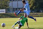 Ondrášovka KP muži – 2. kolo: FK Slavoj Český Krumlov (zelené dresy) – FK Protivín 1:0 (1:0).