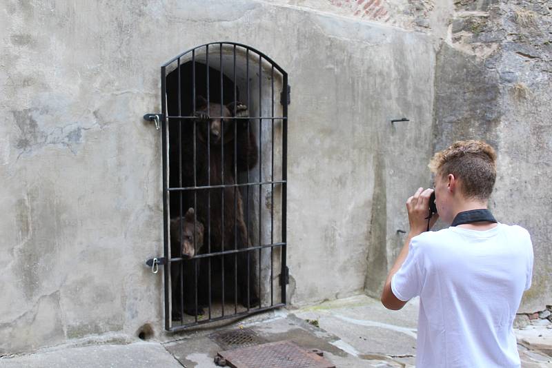 Na medvíďata se přijel podívat ministr životního prostředí Richard Brabec, ředitel ZOO Olomouc Radomír Habáň i dlouholetý medvědářův kamarád Václav Chaloupek.