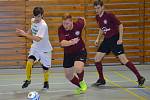 1. celostátní liga futsalu - 13. kolo: Bombarďáci Větřní (bílé dresy) - Sparta Praha 6:3 (3:1).