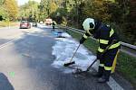 Tragická dopravní nehoda se stala v rájovském kopci před Přísečnou. Zemřel při ní motorkář.