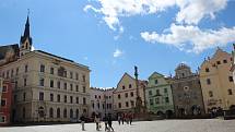 Český Krumlov o prvním májovém víkendu.