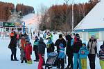 Lyžařské závody pro veřejnost McDonald's Winter Cup s Jakubem Kohákem přilákaly na Lipno desítky závodníků.