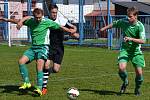 I.B třída (skupina A) - 4. kolo (5. hrané): TJ Černá (v černém) - FK Dynamo Vyšší Brod 1:2 (1:0).