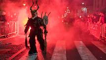 Diváci se během Krampus show v Kaplici náramně bavili.