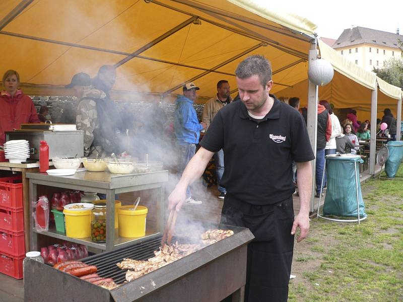 Kouzelný Krumlov v pivovarské zahradě.