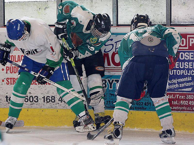 Hokejové utkání krajského přeboru dorostu / HC Slavoj Český Krumlov - OLH Spartak Soběslav 4:2.