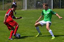 Příprava: FK Slavoj Český Krumlov (zelené dresy) – TJ Hluboká nad Vltavou 6:3 (3:0).