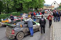 Přeskupení  v Kaplici při 43. Rallye Český Krumlov
