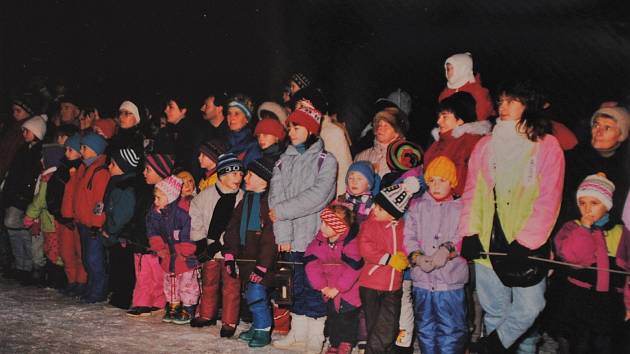 Český Krumlov v roce 1994. 23. prosince - Živý betlém.