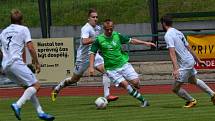 Fortuna Divize A – 29. kolo: FK Slavoj Český Krumlov (zelené dresy) – FC Viktoria Mariánské Lázně 1:1 (0:0) na penalty 4:5.