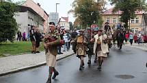 Sobotní hlavní průvod Kaplických slavností připomněl letošní sté výročí vzniku republiky.