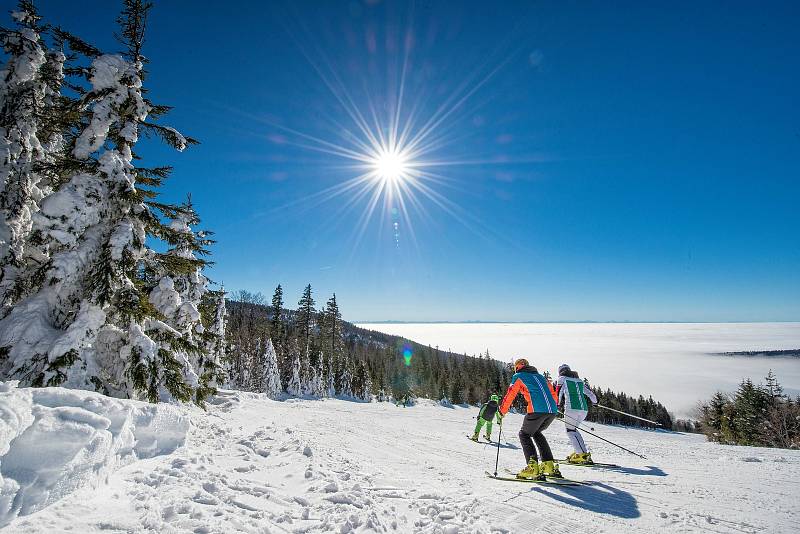 Ski areál na Hochfichtu.