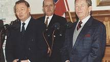 Společně s Václavem Havlem do Krumlova v roce 2002 zavítal také bývalý slovenský prezident Rudolf Schuster.