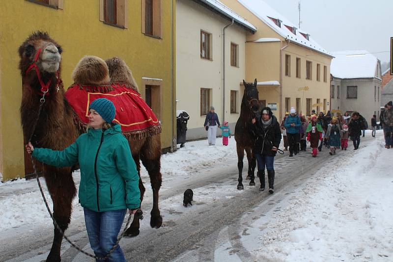 Tři králové se všemi tříkrálovými koledníky v sobotu zahájili charitativní sbírku v Kaplici a okolních obcích a osadách.