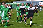 I.B třída (skupina A) - 4. kolo (5. hrané): TJ Černá (v černém) - FK Dynamo Vyšší Brod 1:2 (1:0).