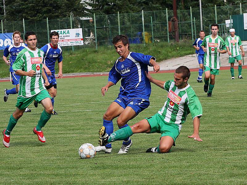 Fotbalové utkání A skupiny divize staršího dorostu / FK Slavoj Český Krumlov - SK Motorlet Praha B 0:2 (0:0).