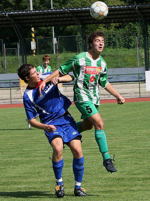 Fotbalové utkání A skupiny divize staršího dorostu / FK Slavoj Český Krumlov - SK Motorlet Praha B 0:2 (0:0).