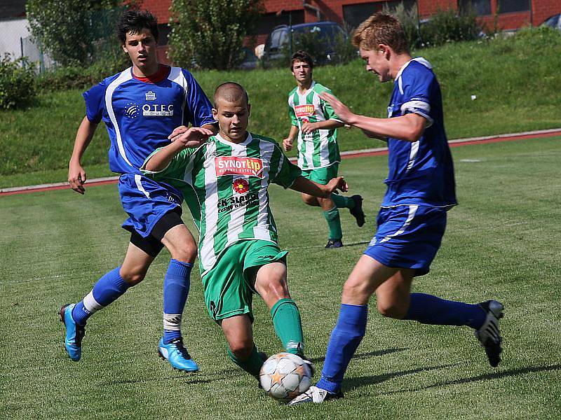 Fotbalové utkání A skupiny divize staršího dorostu / FK Slavoj Český Krumlov - SK Motorlet Praha B 0:2 (0:0).