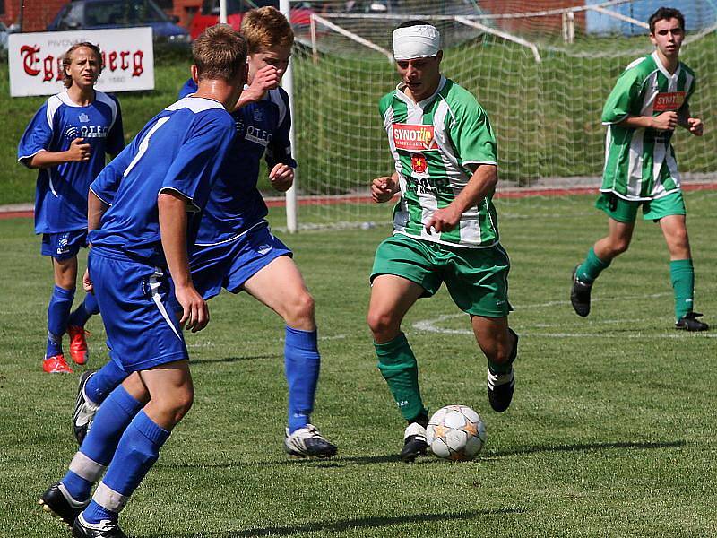 Fotbalové utkání A skupiny divize staršího dorostu / FK Slavoj Český Krumlov - SK Motorlet Praha B 0:2 (0:0).