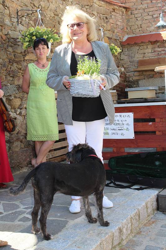 Vernisáž výstavy obrázků Ivy Hüttnerové v kaplické kavárně Kap Café.