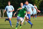 Ondrášovka KP muži – 2. kolo: FK Slavoj Český Krumlov (zelené dresy) – FK Protivín 1:0 (1:0).