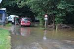 Český Krumlov opět zažil záplavu. Takto to vypadlo ve čtvrtek dopoledne, kdy už voda částečně opadla.