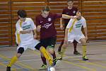 1. celostátní liga futsalu - 13. kolo: Bombarďáci Větřní (bílé dresy) - Sparta Praha 6:3 (3:1).