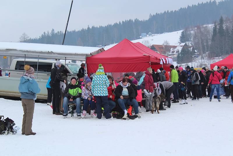 Na začátku března 2018 zamrzlé Lipno zavalily davy bruslařů.