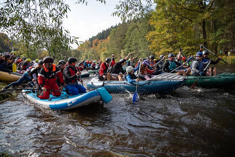 Start soutěžních kategorií z Rožmberka nad Vltavou