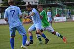 Ondrášovka KP muži – 2. kolo: FK Slavoj Český Krumlov (zelené dresy) – FK Protivín 1:0 (1:0).