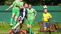 Fotbalové utkání krajského přeboru mužů / FK Slavoj Český Krumlov - FC Chýnov 2:0 (1:0).