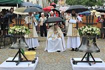 Hořičtí si k výročí 750 let městysu Hořice na Šumavě nadělili nové zvony.