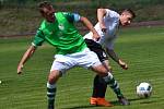 Fortuna Divize A – 27. kolo: FK Slavoj Český Krumlov (zelené dresy) – SK Jankov 5:1 (1:0).